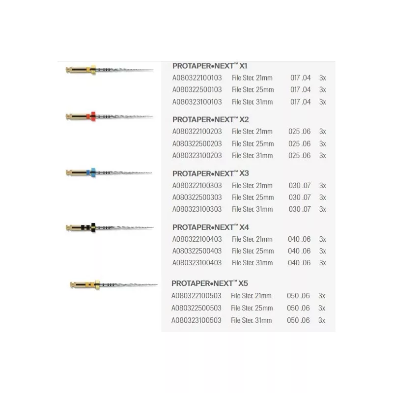 ProTaper Next  25mm. op. 3 шт. Maillefer