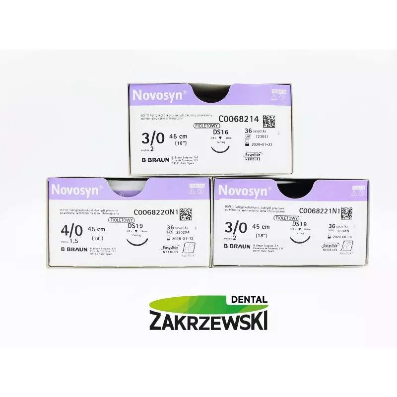 Нитка Chir. Novosyn 4/0 70 см. 1/2 колеса игла 17 мм Braun