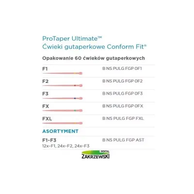Gutaperka do ProTaper Ultimate op. 60 шт. Maillefer — фото 1