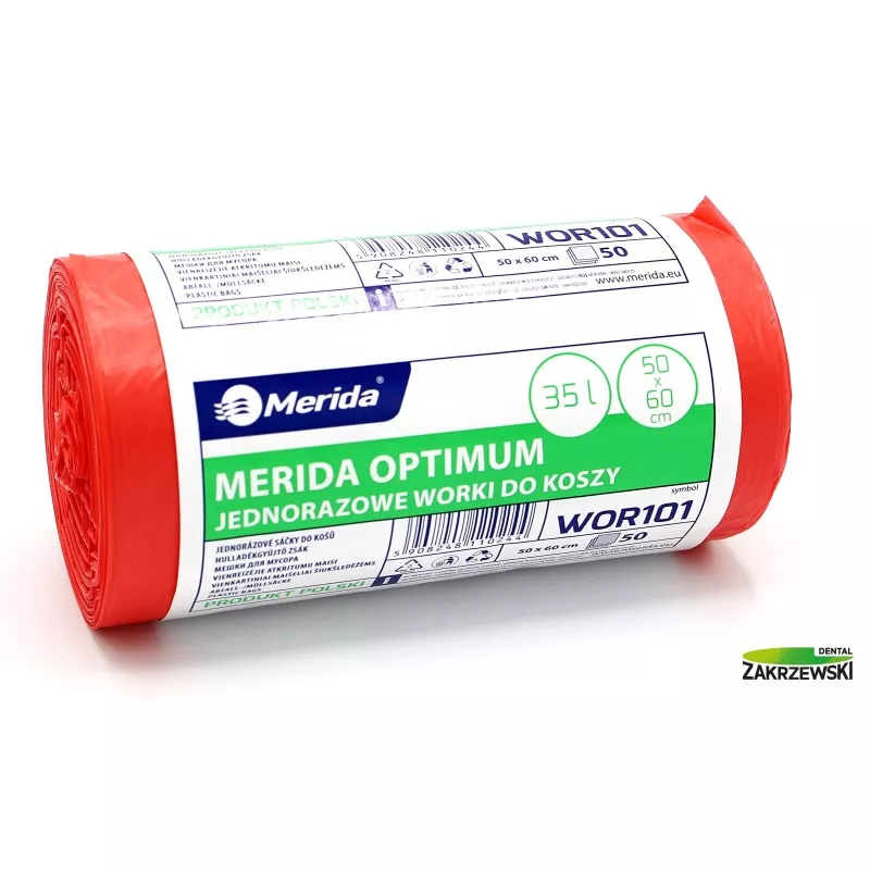 Красные мешки. 35 л. ОП. 50 шт. Мерида