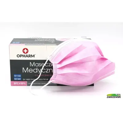 Хирургические маски цветные, 3-слойные op. 50 шт. Opharm — фото 6