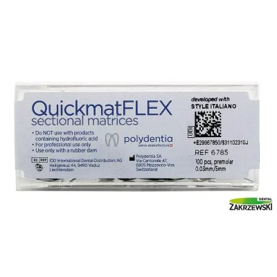 QuickmatFlex титановые секционные штампы grub. 0,03 мм Polydentia — фото 4