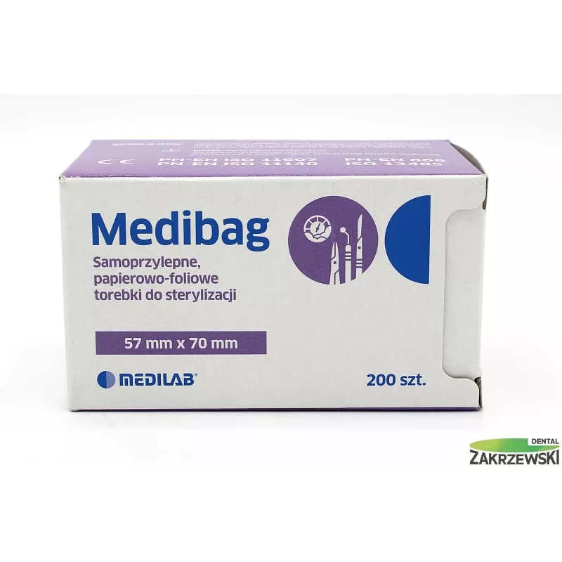 Стерилизационные пакеты 5,7 x 7 см op.200шт. Medilab