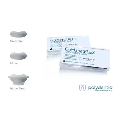 QuickmatFlex титановые секционные штампы grub. 0,03 мм Polydentia — фото 7