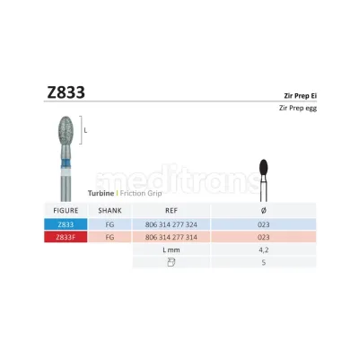 Jota Zir Prep Egg яйцо для циркония-алмазные сверла 5 шт