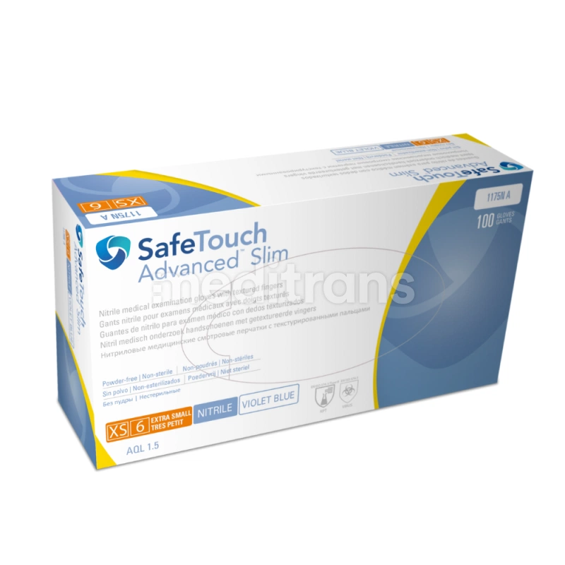 Нитриловые перчатки Safe Touch Advanced Platinum Medicom Violet, 100 шт.