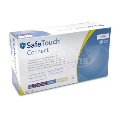 Перчатки из латекса SafeTouch Connect без порошка Natural — фото 2