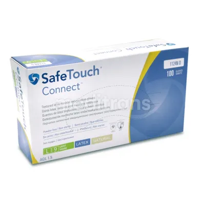 Перчатки из латекса SafeTouch Connect без порошка Natural — фото 3