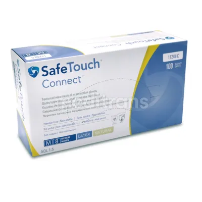 Перчатки из латекса SafeTouch Connect без порошка Natural — фото 4