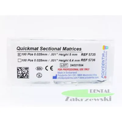 Quickmat тонкие секционные штампы GR. 0,025 мм/100 шт. Polydentia — фото 2