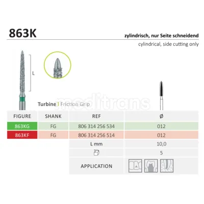 Алмазные сверла Jota Flame Side Cutting Only 5 шт.