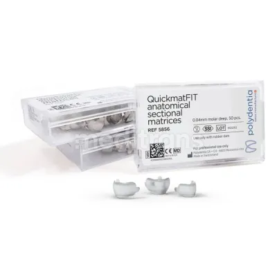 Анатомические секционные матрицы Quickmat Fit, 0,04 мм, 25 шт.