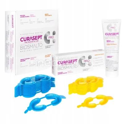 Curasept Biosmalto Mus Sensitive Teeth Multi Fruit 150ml + накладки