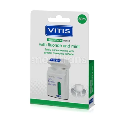 VITIS зубоврачебная вощеная лента с фтором мяты
