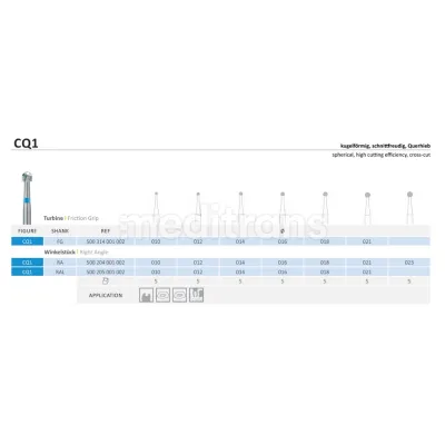 Йота круглый крест Cut мяч (сферический) карбид 5 шт. — фото 2