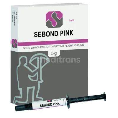 Прозрачный розовый клей Sebond, 5 г