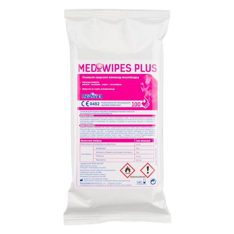 Спиртовые салфетки MEDIWIPES PLUS картридж 100 шт. MediLab