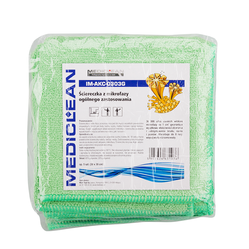 Микрофибровая салфетка 30×30 см 5 шт. Medisept