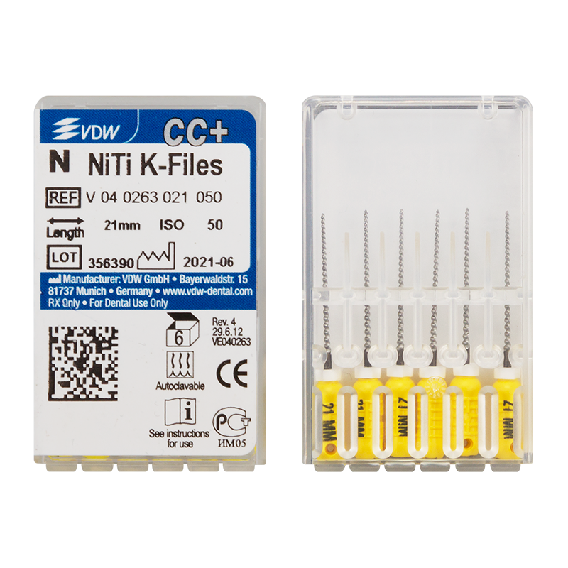 NiTi файлы K-Files 6 шт.
