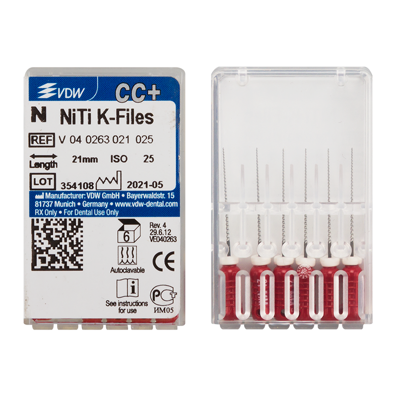 NiTi файлы K-Files 6 шт.