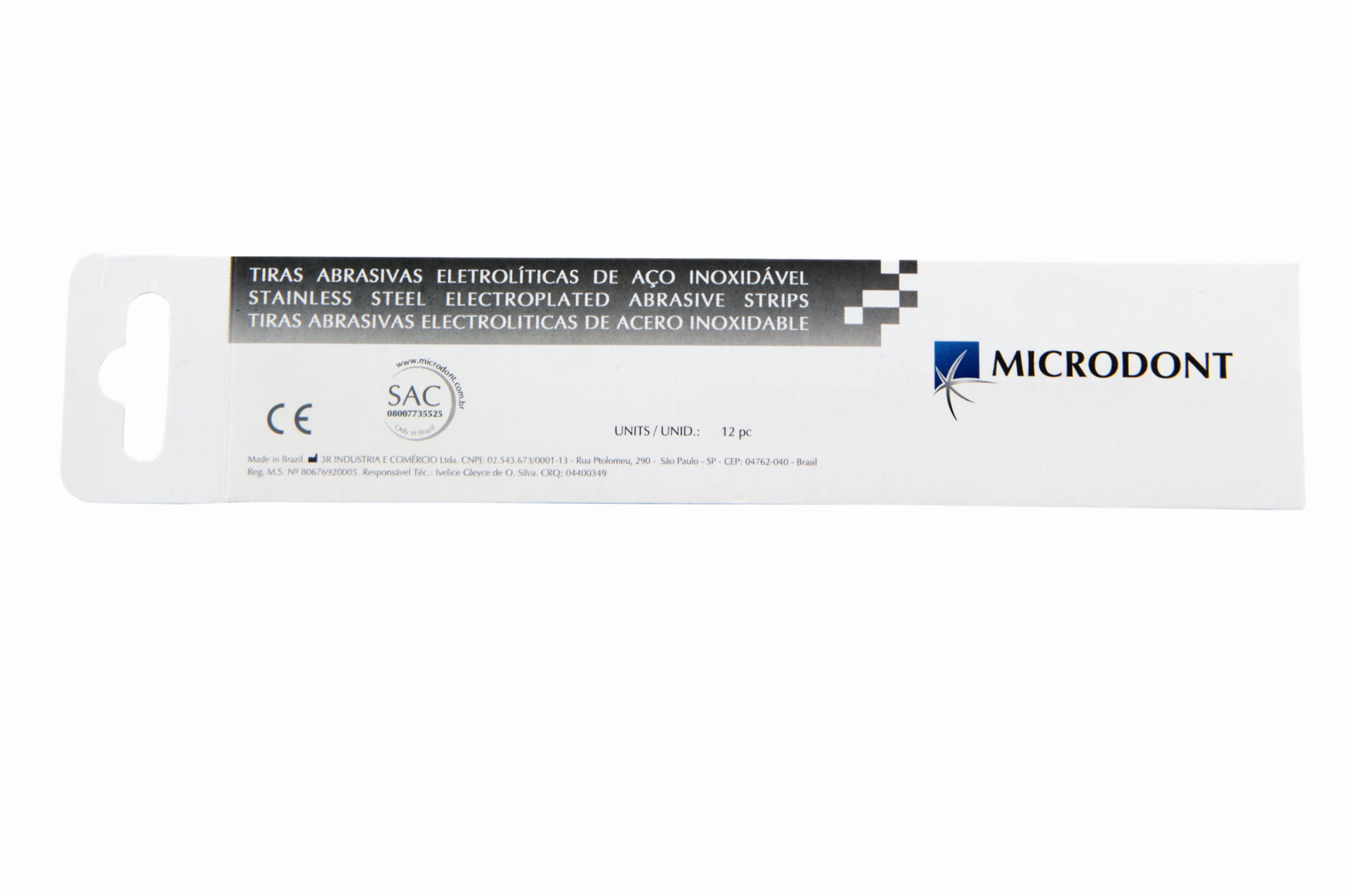 Полоски металлические абразивные 12 шт Microdont.