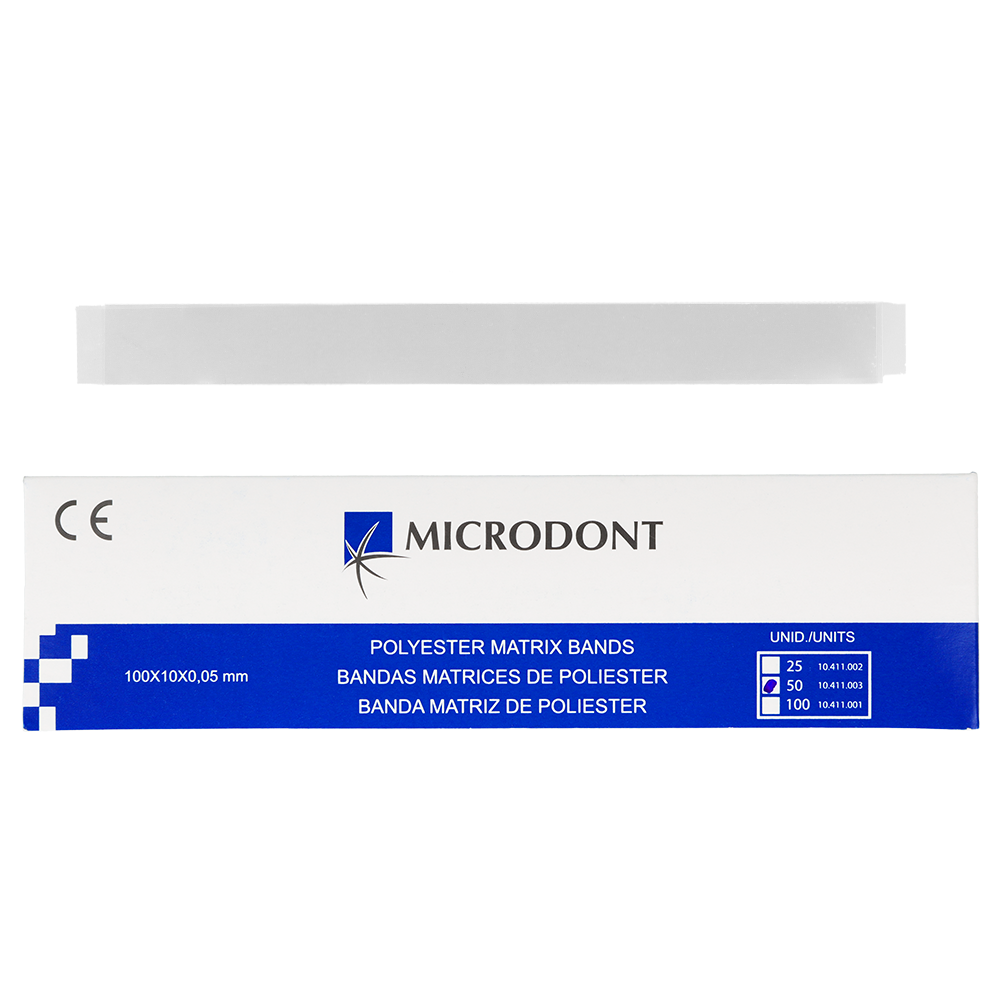 Полиэфирные полоски гладкие 50 шт. Microdont