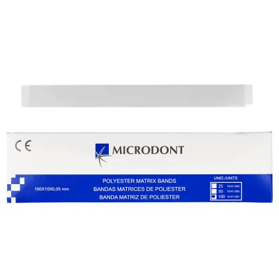Полиэфирные полоски гладкие 100 шт. Microdont
