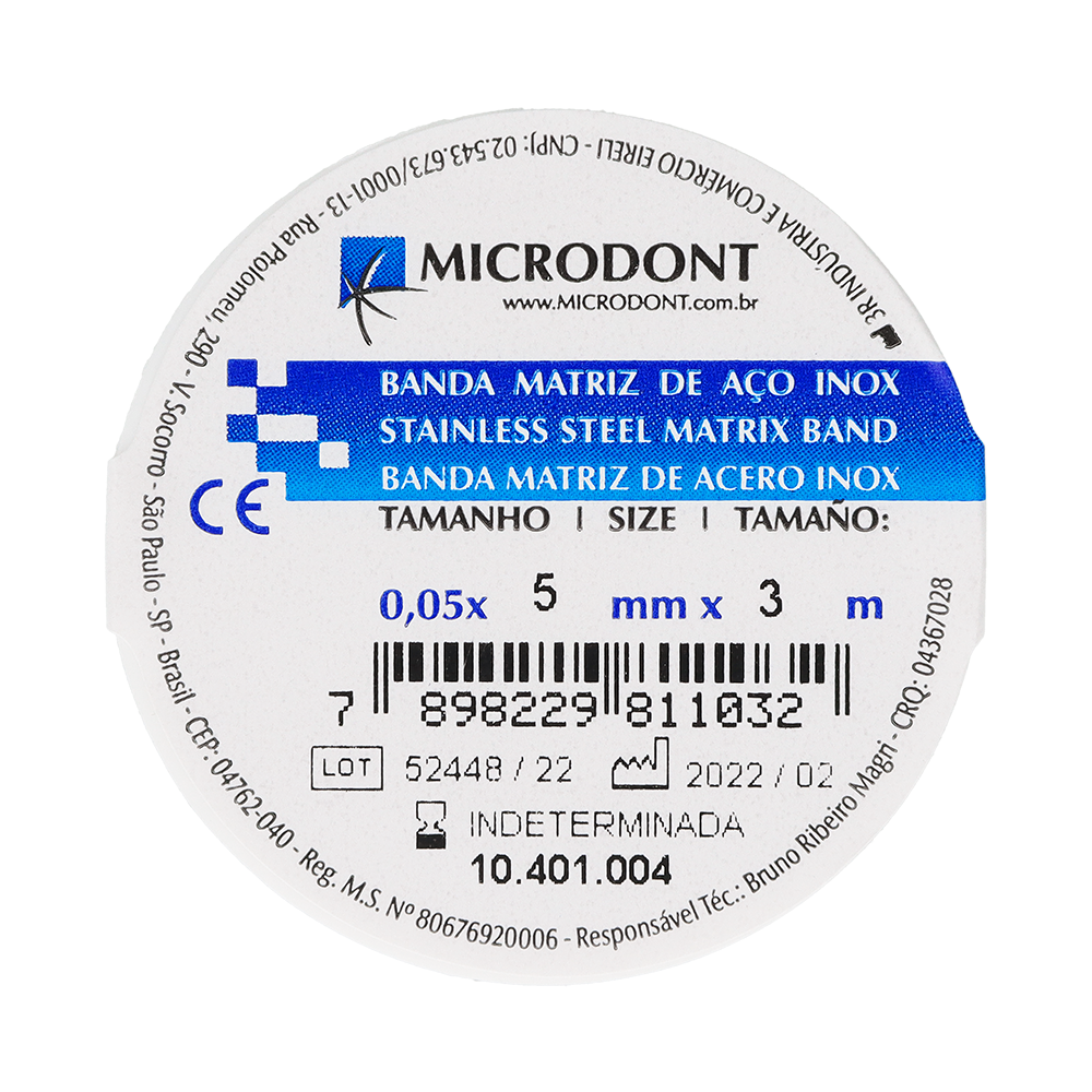 Универсальная прямая металлическая полоска Microdont