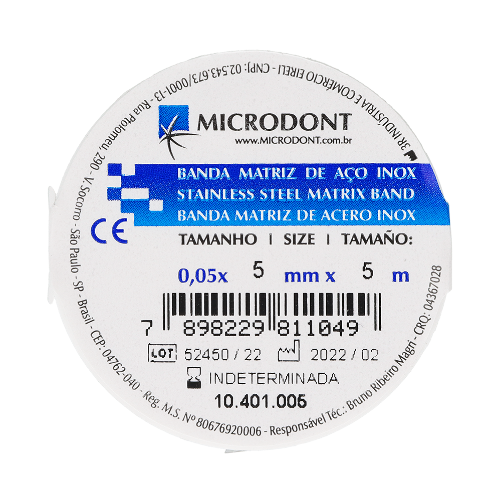 Универсальная прямая металлическая полоска Microdont
