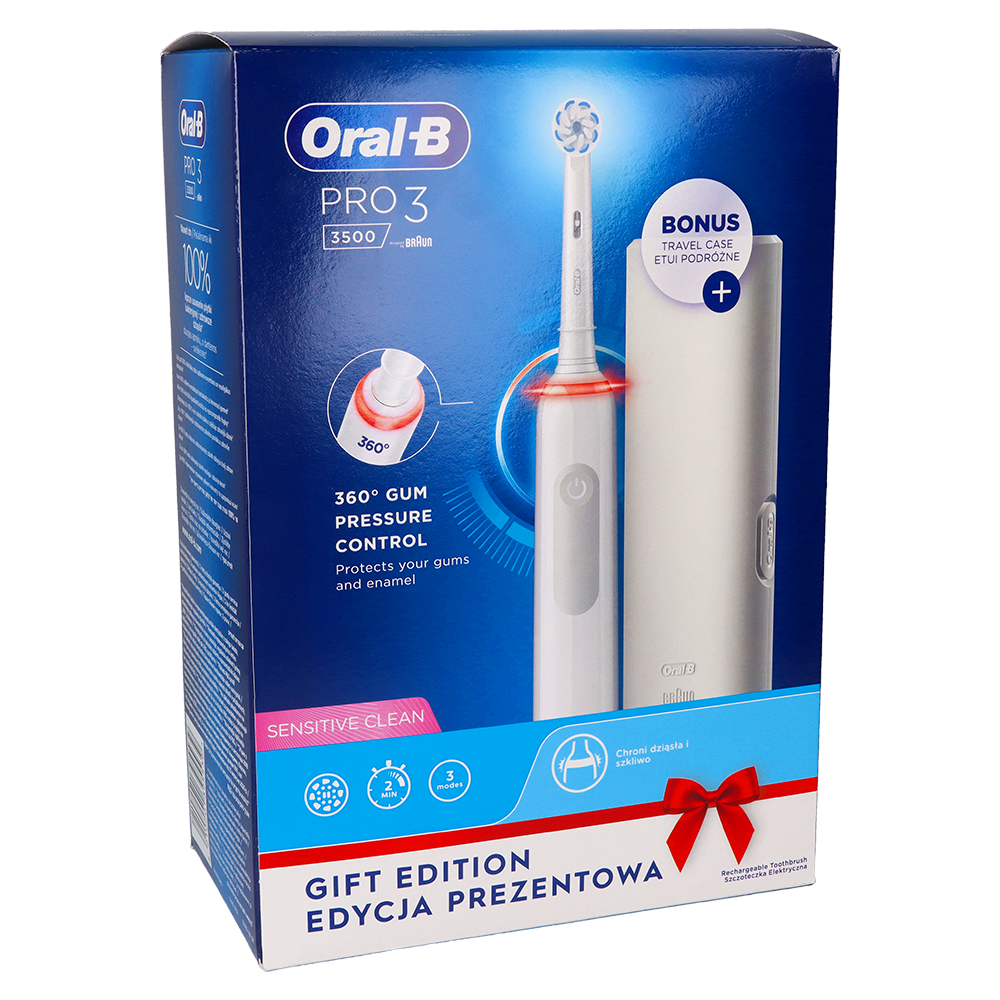 Электрическая зубная щетка PRO 3 3500 + дорожный футляр Oral-B