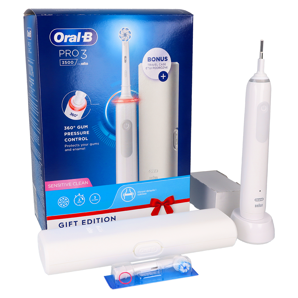 Электрическая зубная щетка PRO 3 3500 + дорожный футляр Oral-B