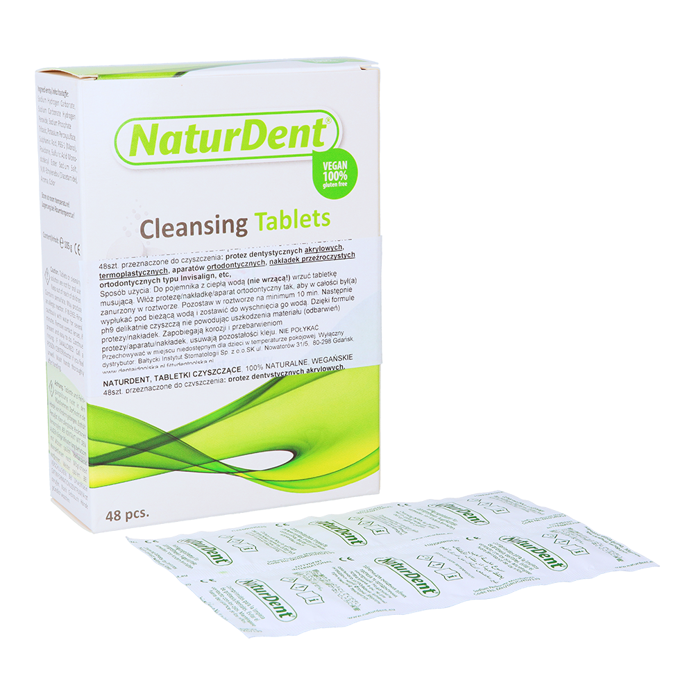 Таблетки для чистки зубных протезов NaturDent 48 шт.