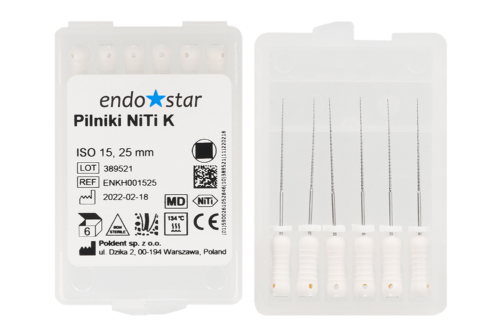 Напильники NiTi K-Files 6 шт. Endostar