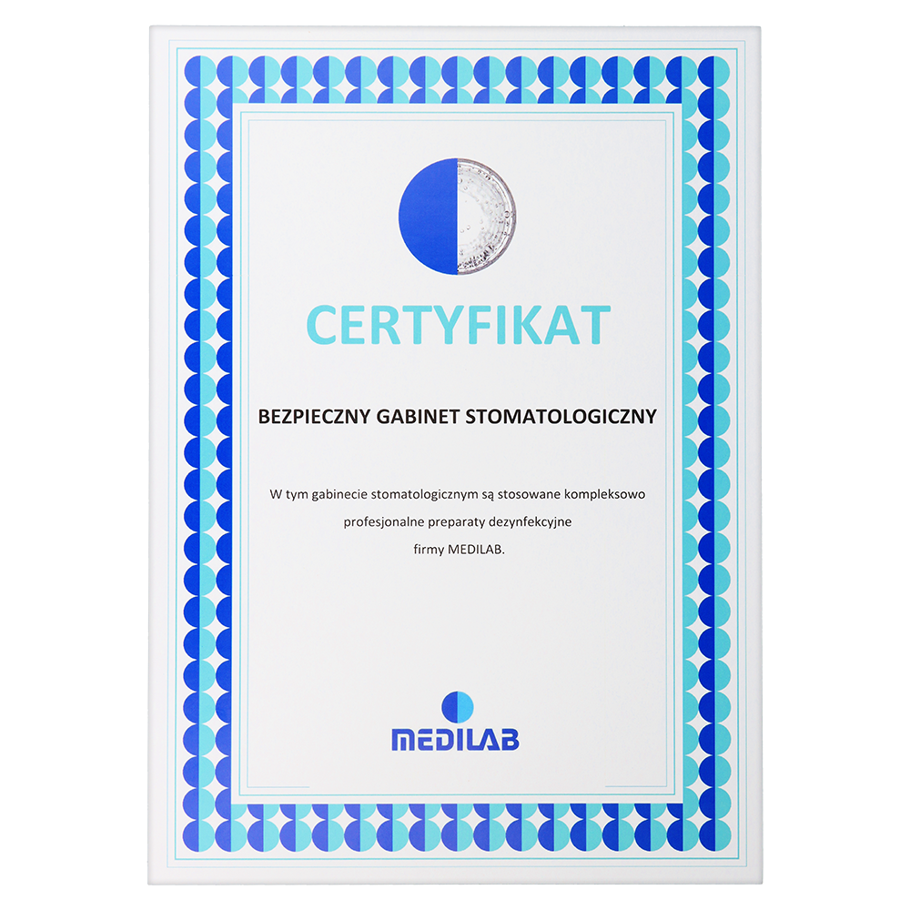 Сертификат безопасного стоматологического кабинета MediLab