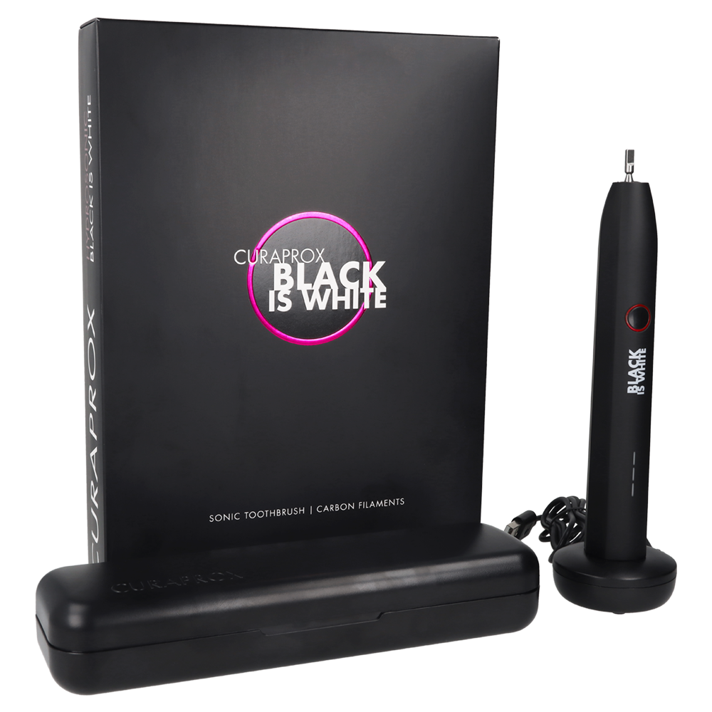 Звуковая зубная щетка Black is White Curaprox