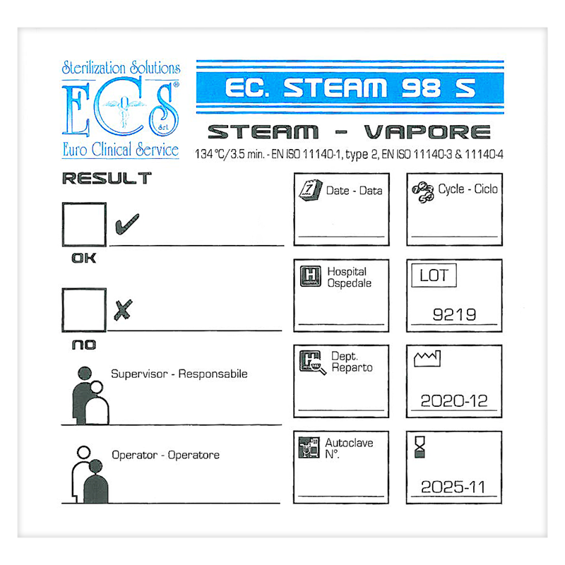 Тесты на стерилизацию Боуи и Дика, 10 слоев ECS