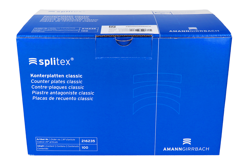 Артикуляционные пластины Artex в системе Splitex, 100 шт.