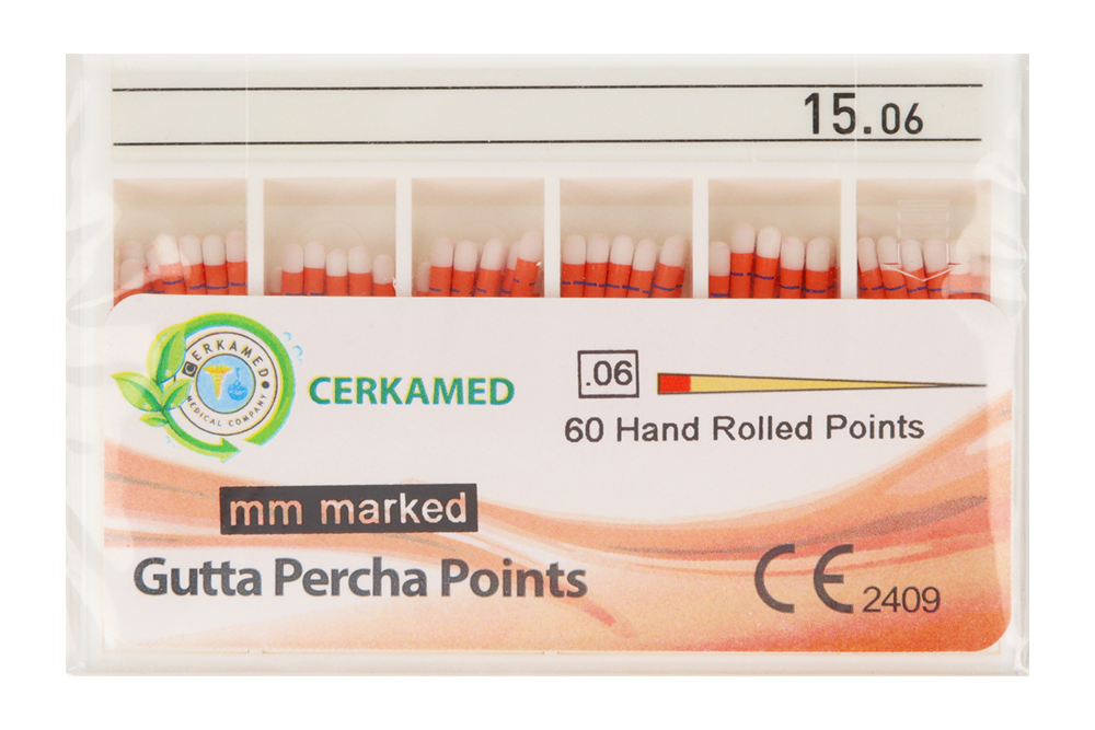 Штифты гуттаперчевые 6% 60 шт.