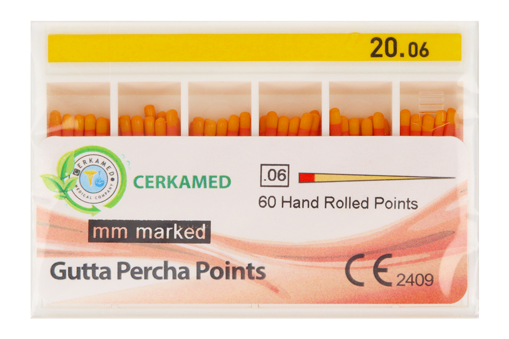 Штифты гуттаперчевые 6% 60 шт.