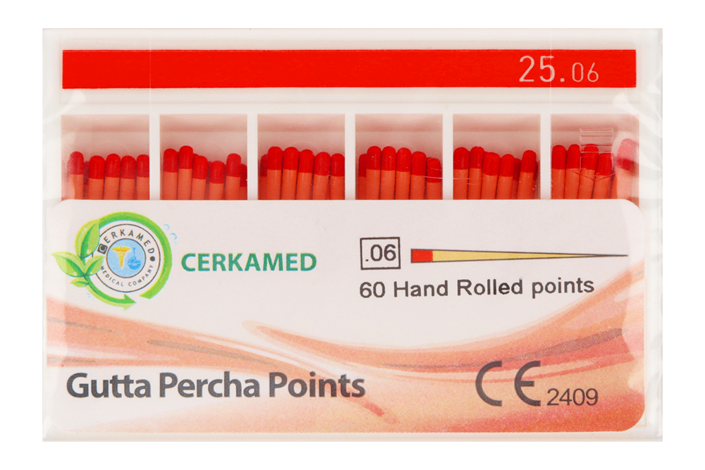 Штифты гуттаперчевые 6% 60 шт.