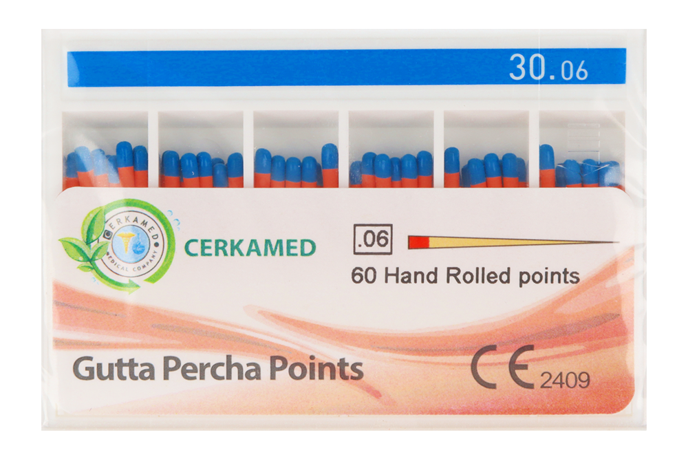 Штифты гуттаперчевые 6% 60 шт.
