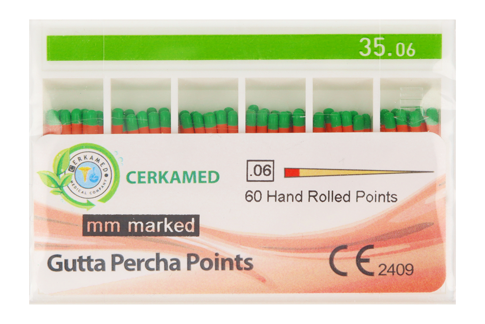 Штифты гуттаперчевые 6% 60 шт.