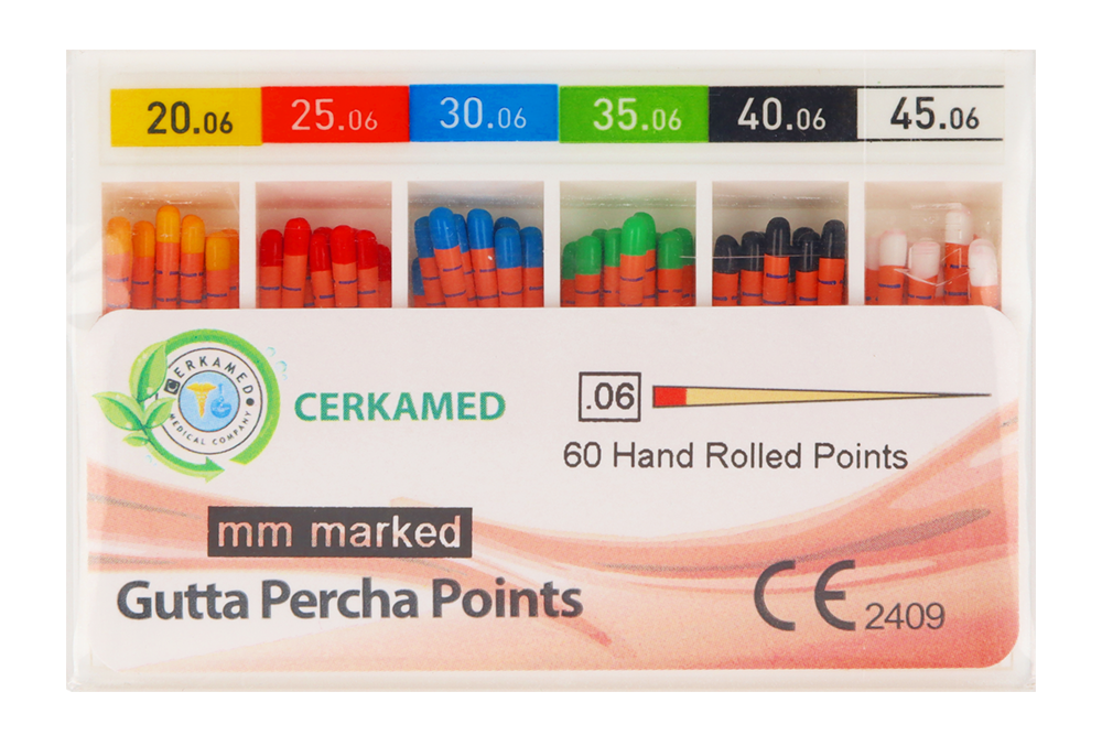 Штифты гуттаперчевые 6% 60 шт.