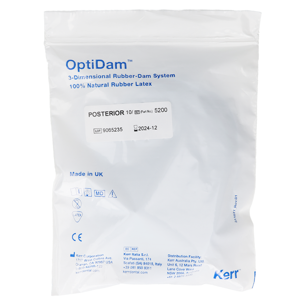 OptiDam 10 шт + анатомический каркас Kerr.