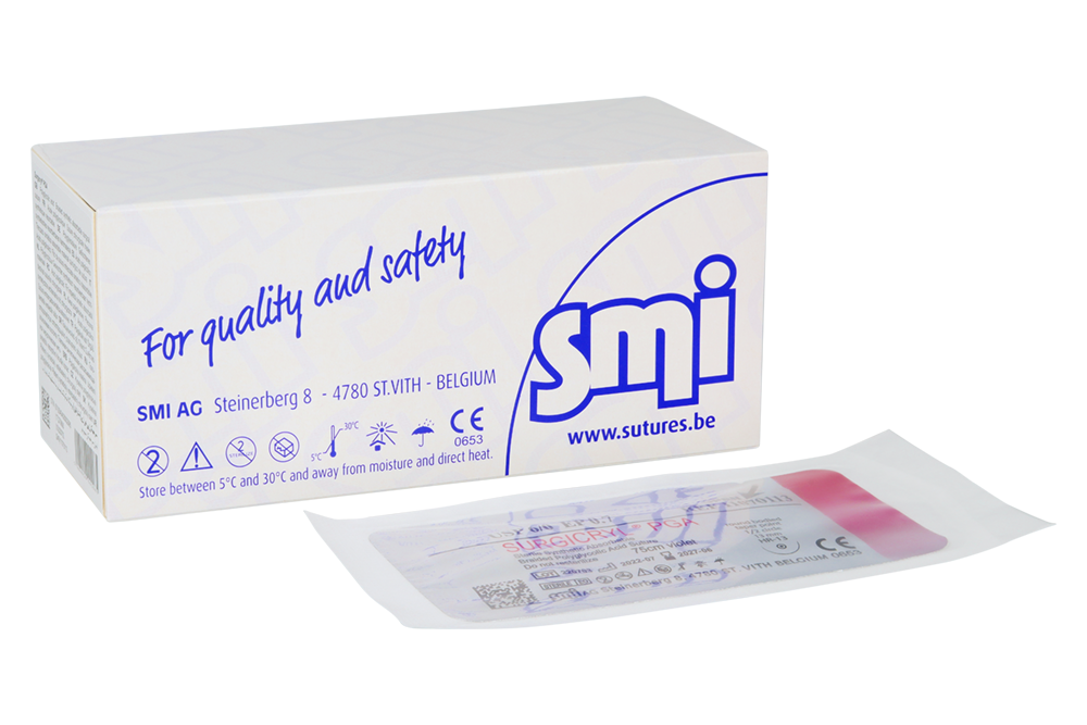 Нити хирургические рассасывающиеся Surgicryl 12 шт SMI