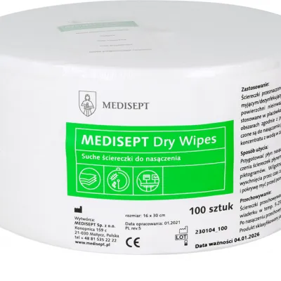 Сухие салфетки Dry Wipes заправка 100 шт. Medisept