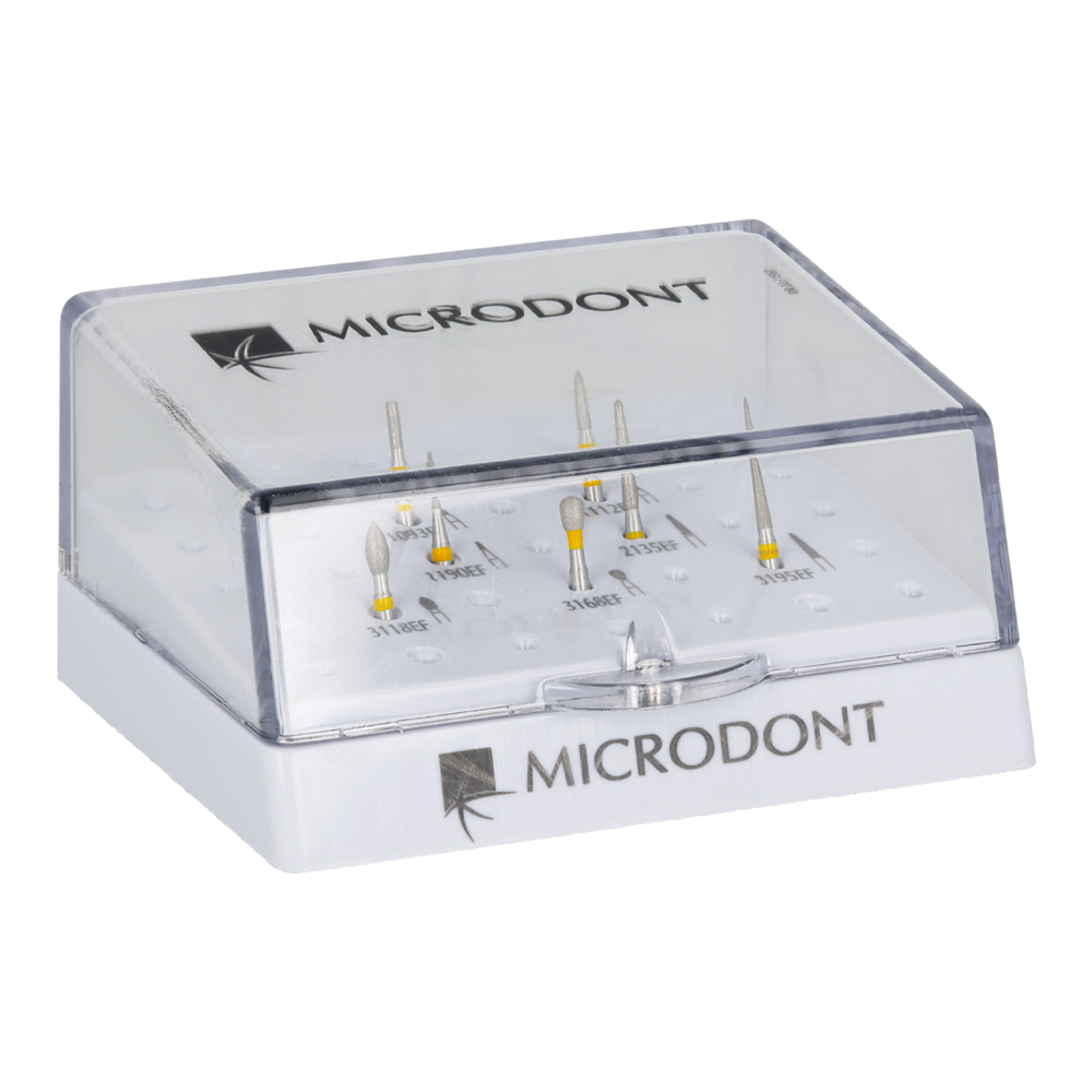 Набор из 7 алмазных сверл Microdont.