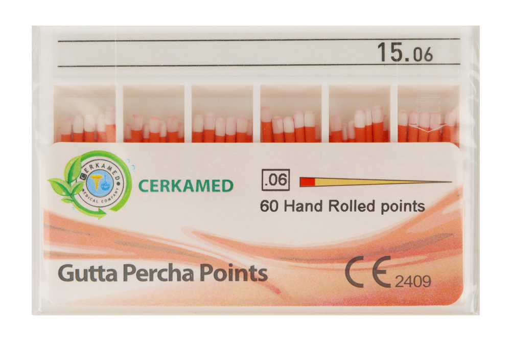 Штифты гуттаперчевые 6% 60 шт.