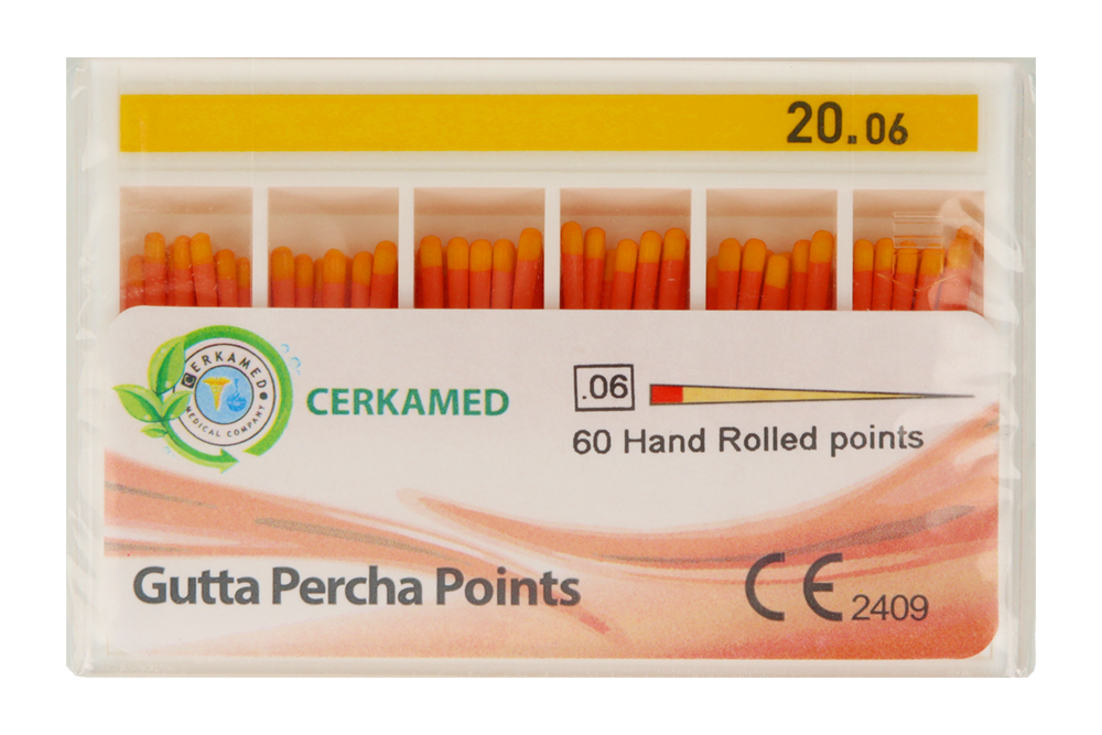 Штифты гуттаперчевые 6% 60 шт.