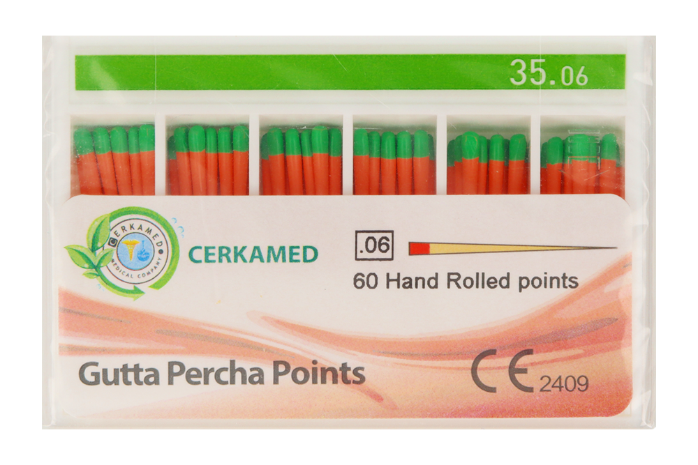Штифты гуттаперчевые 6% 60 шт.
